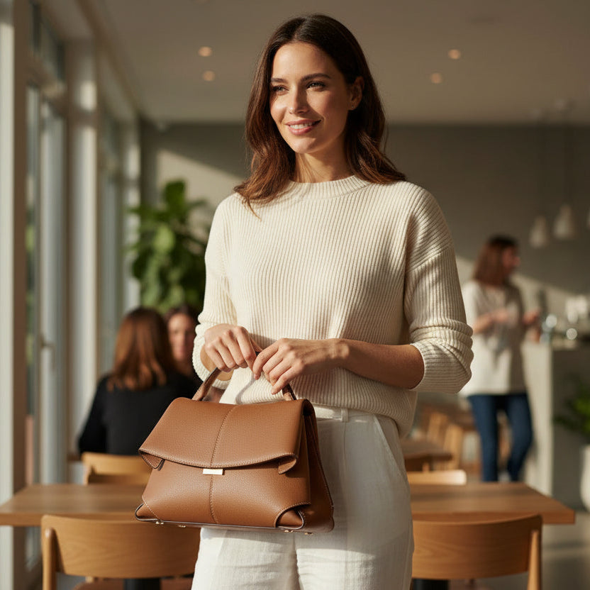 Plum London Strand bag — lifestyle shot