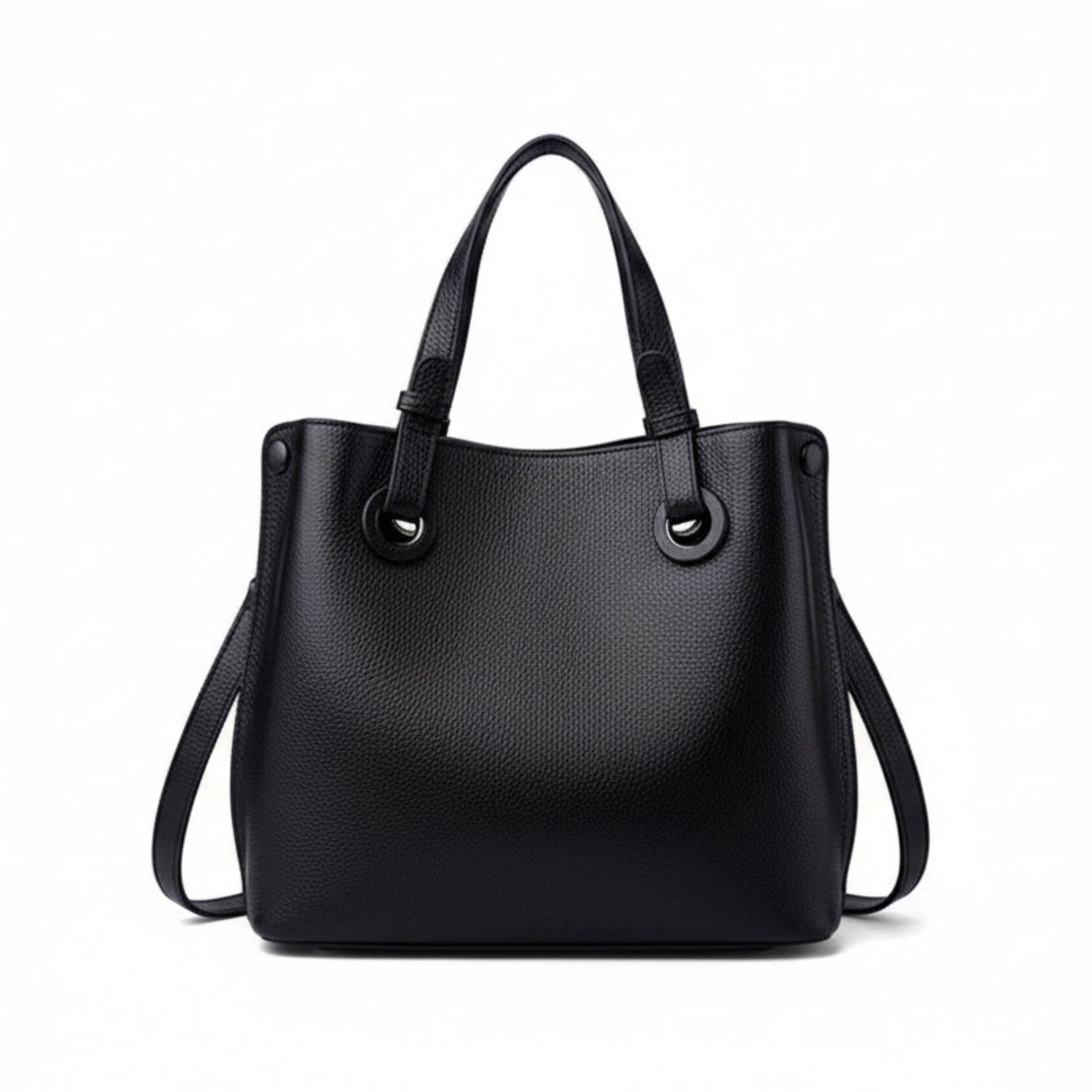 June Plum London Piccadilly Black leather bag